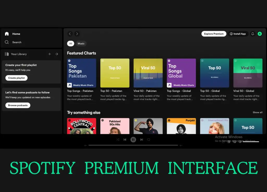 Spotify Premium Interface
